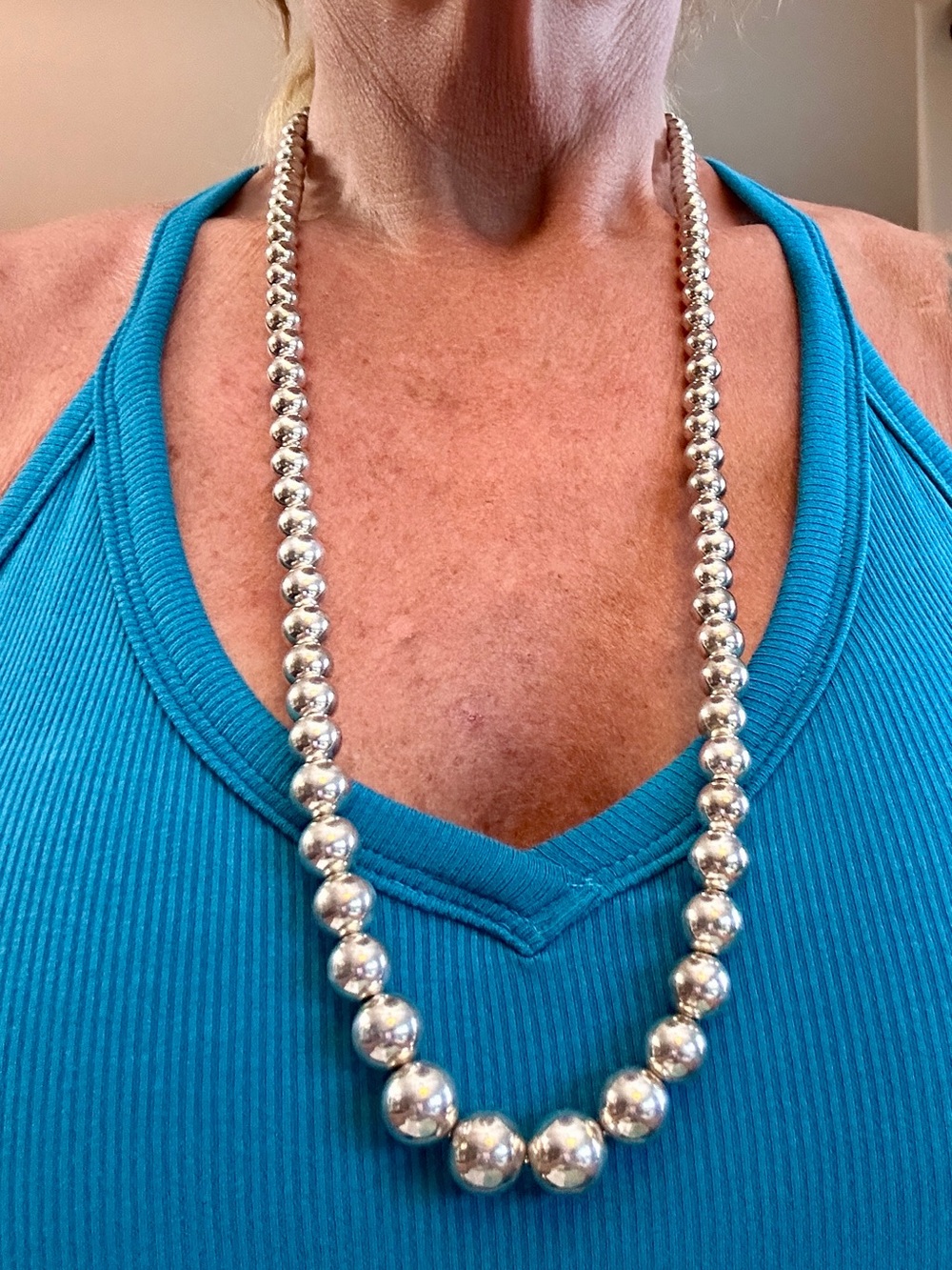 Dobbs of Boston 30” Sterling Silver necklace.
